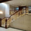 豪華大酒店新中式銅樓梯護欄裝飾效果